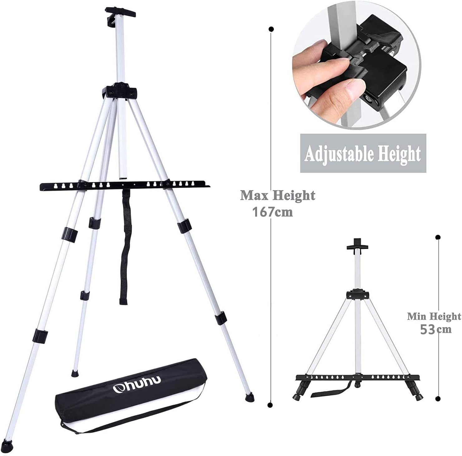 Easel for Painting, Ohuhu Easel Stand Tabletop and Floor Art Easel