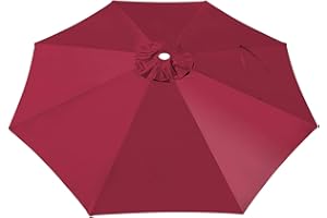 BenefitUSA Replacement Canopy Cover for 10' Cantilever Patio Umbrella Offest Parasol Top Cover (Burgundy)