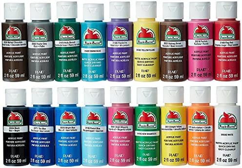 Acrylic Paint Set, 18 Piece (2-Ounce), PROMOABI Assorted Colors I