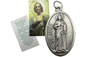 Westmon Works St Jude Medal Set Italian Metal Medallion with USA Made Saint Prayer Holy Card