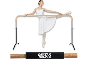 Artan Balance Ballet Barre Portable for Home or Studio, Height Adjustable Bar for Stretch, Pilates, Dance or Active Workouts, Single or Double Bar, Kids and Adults