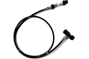 Aopkeo Paintball Marker Straight Remote Hose Line 52" with Stainless Steel Quick Disconnect and Slide Check