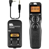 Pixel Timer Camera Remote Control 283 E3 Compatible with Canon Olympus Fuji | Compatible with Canon EOS R R6 RP 90D 250D 200D; Compatible with Olympus EM1X EM1-III EM5-III; Compatible Fuji XT3 XT4 XT30