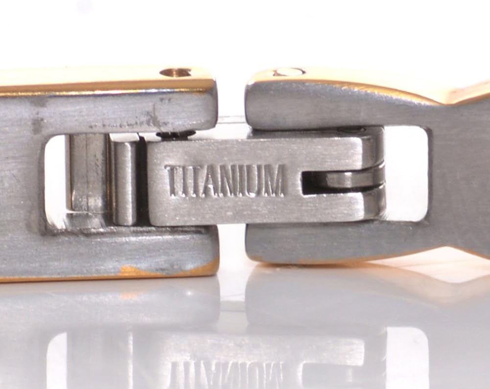 Titanium Hugs & Kisses Magnetic Bracelet in a Silver and Gold Finish - Extra Strong Magnets, Silver & Gold - Image 5
