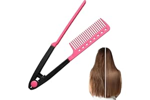 Hair Straightening Comb V Type Flat, Hair Care Styling Tools Wet And Dry, Multifunctional Straight Hairs Comb With Non-Slip H