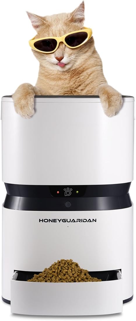 Honeyguaridan S25 Distributeur Automatique De Croquettes Pour Chiens Et Chats Portion Programmables Distributeur De Nourriture Avec Application Ios Et