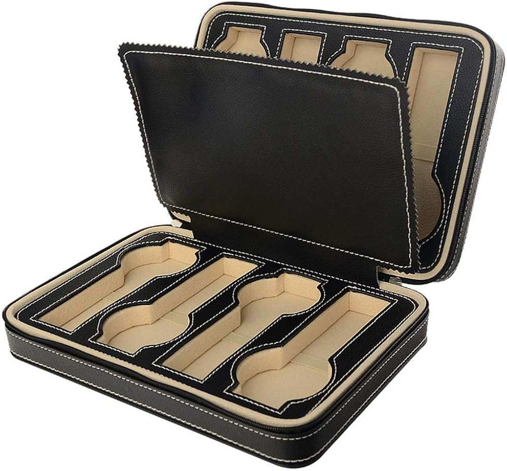 Caja De Almacenamiento De Reloj Múltiple Caja De Colección De Cuero