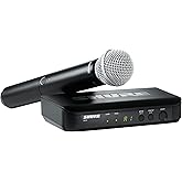 Shure BLX24/SM58 UHF Wireless Microphone System - Perfect for Church, Karaoke, Vocals - 14-Hour Battery Life, 100m Range | In