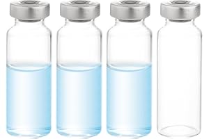 LZHNB 20ml Glass Vials for Injection, Self Healing Injection Port, Transparent Glass Vials. (20ml)