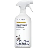 ATTITUDE Stain Remover Spray for Laundry, Removes Odors & Stains, Plant-Based & Vegan, Made in Canada, Citrus Zest Scent, 800