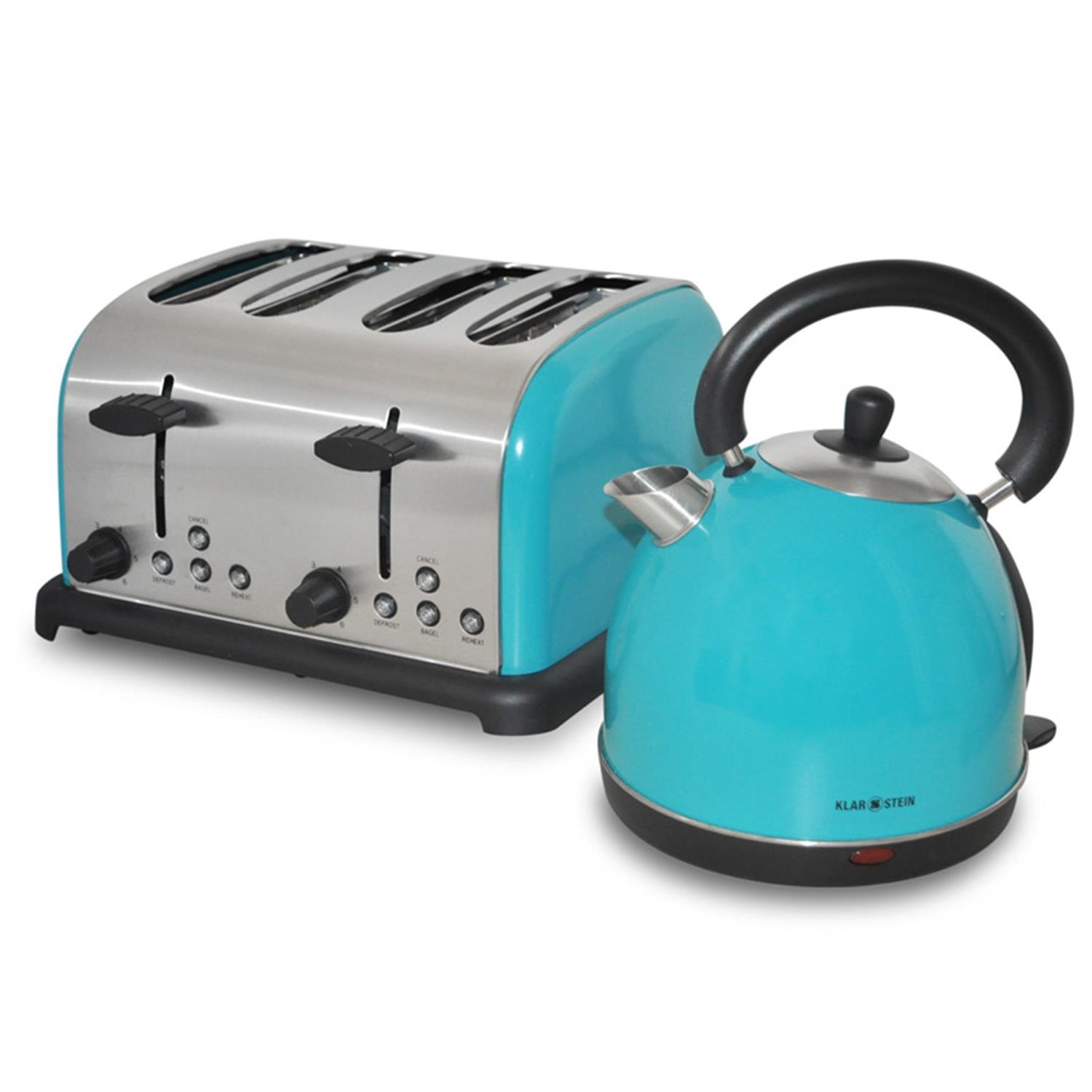 Klarstein Retro Frühstücks Set Bed and Breakfast mit 2200 Watt Kessel