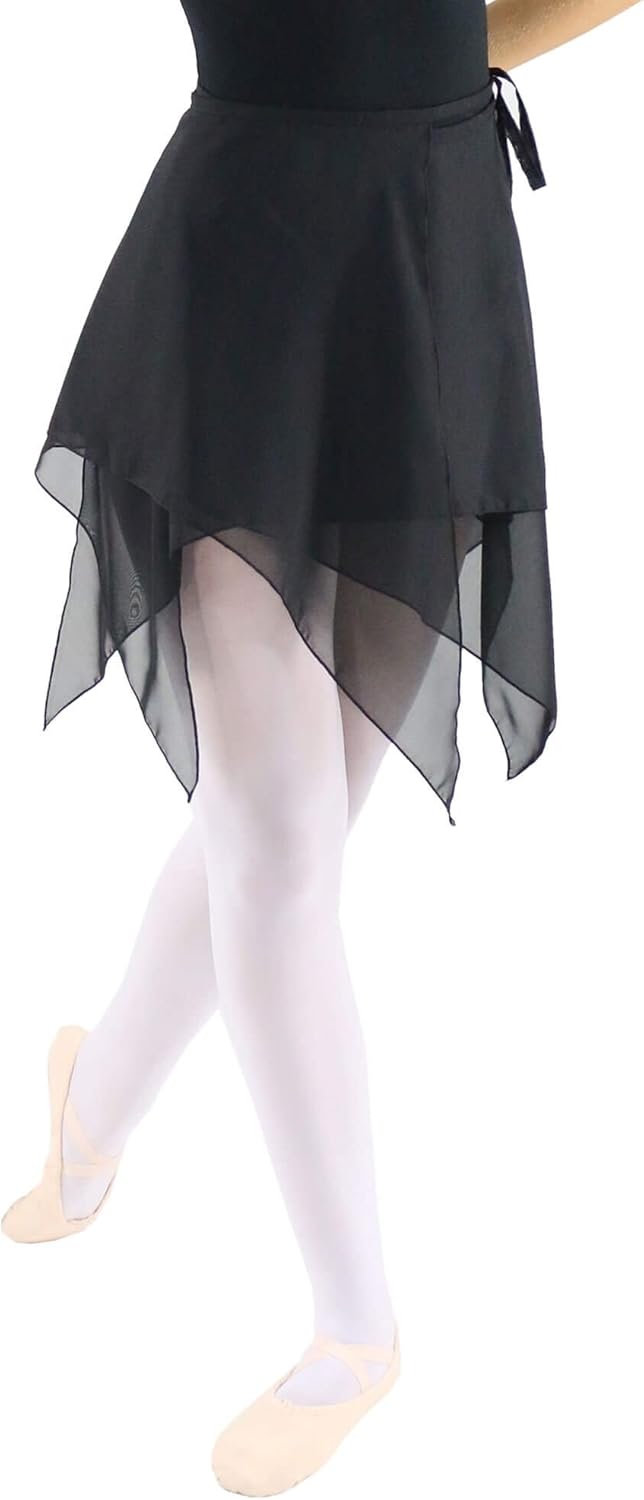 Danzcue Womens Asymmetric Ballet Dance Wrap Skirt: Clothing