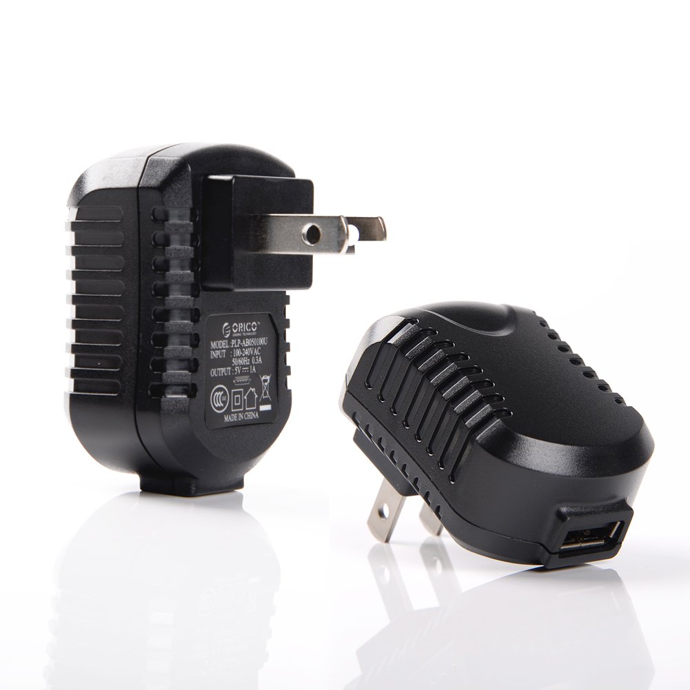 ORICO USB Wall Charger Universal Power Home Travel Wall Charger Single Port Plug for iPhone Samsung and More Device-Black