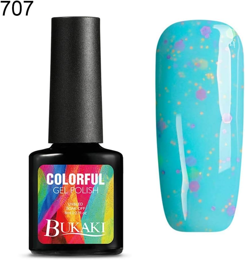 lEIsr00y Nail Art Polka Dot UV Gel Polish Nail Art Manicure Varnish Long Lasting Lacquer Base - 7