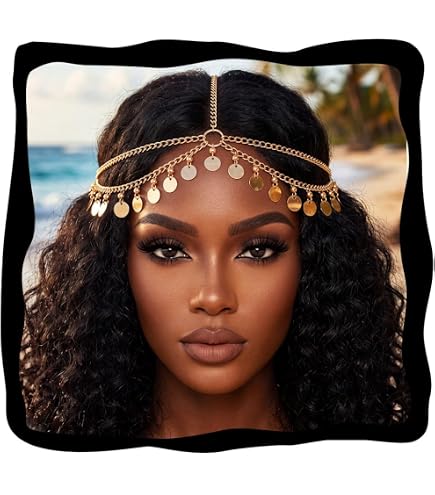 Amazon.com : Fodattm Indian Dance Headband Tribal Hair Band Belly