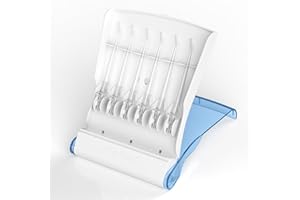 FREFEEL 6 Replacement Heads for Nicwell/Oralfree F5025(F5025D)/F5025 Water Flosser (6 Classic Jet Tips + Storage Case Bundle)