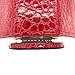 UnionBasic PU Leather Crocodile Pattern 360 Degrees Rotatable Remote Control Organizer, Spinning Mail/Media Desktop Organizer Caddy Holder (Red)