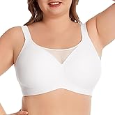 Wireless Bras for Women Mesh No Underwire Seamless Bra Full Coverage Supportive Push Up Everyday Tshirt Bralette