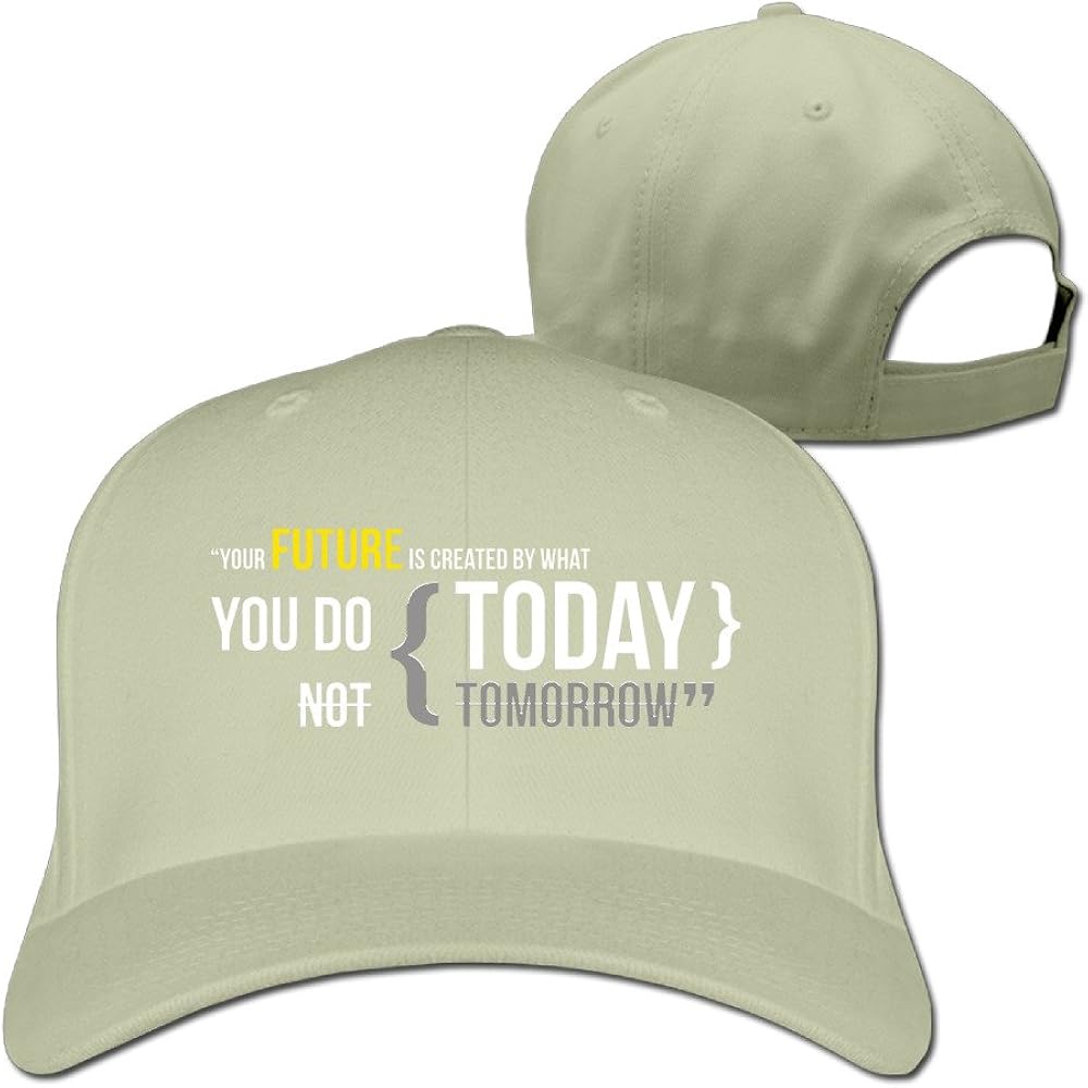 Motivational Quotes Fitted Snapback Flat Brim Baseball Cap Brown Amazon Co Uk Clothing