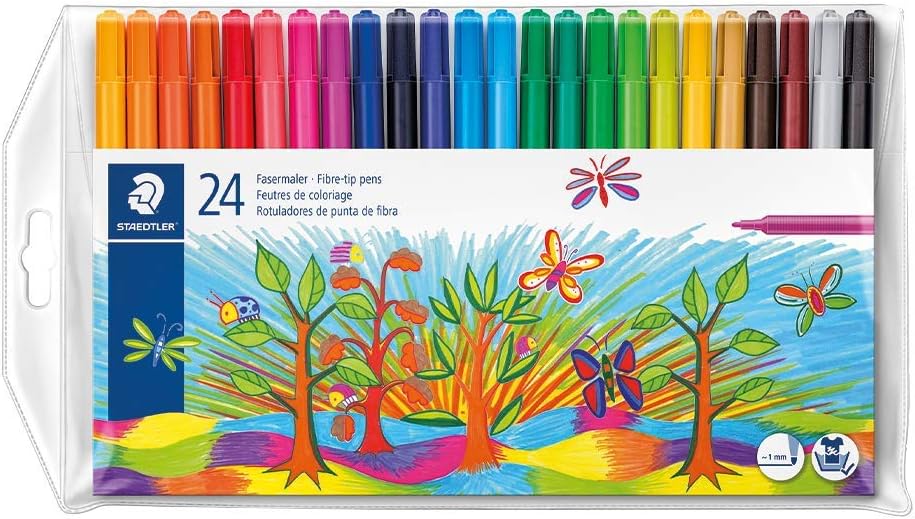 Staedtler Noris Club Fibretip Pens 24 Assorted Colours 325 WP241.0mm