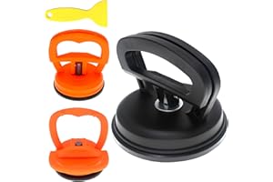 AKSLGT 3 Pack Dent Puller Kit, Dent Remover Tool for Car, Small Powerful Suction Cup with Scraper Tool, Portable, Handle Lifter for Cars Body, Door, Glass, Tiles, Objects Moving, Screen, Dent Repair