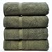 Chakir Turkish Linens Premium Cotton Absorbent Turkish Towels (Bath Towel - Set of 4, Moss)