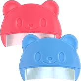 Toyvian 2Pcs Baby Hair Combs: Plastic Cute Cradle Cap Comb for Babies - Gentle Touch &amp; Easy to Hold- Bear Shaped Bath Brush for Newborn Baby Cradle Cap Dandruff (Random Color）