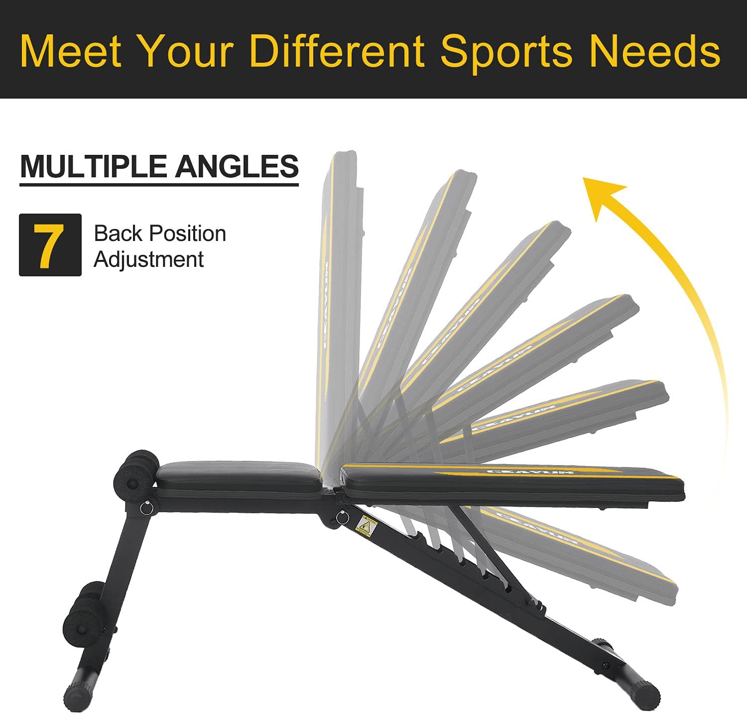 CEAYUN Adjustable Weight Bench Press, Foldable Workout Bench for Full Body, Incline Decline Utility Exercise Bench, Strength Training Benches for Home Gym : Sports & Outdoors