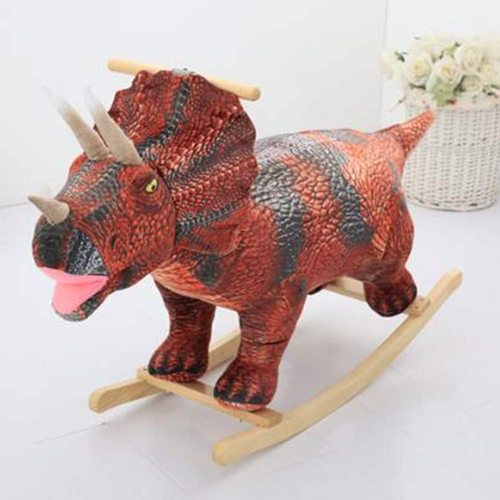 triceratops rocking horse