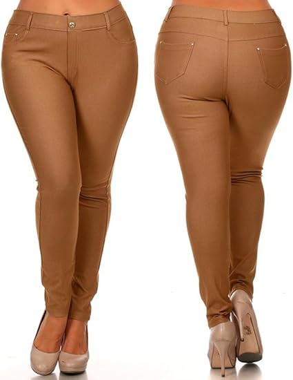 womens plus size khaki jeggings