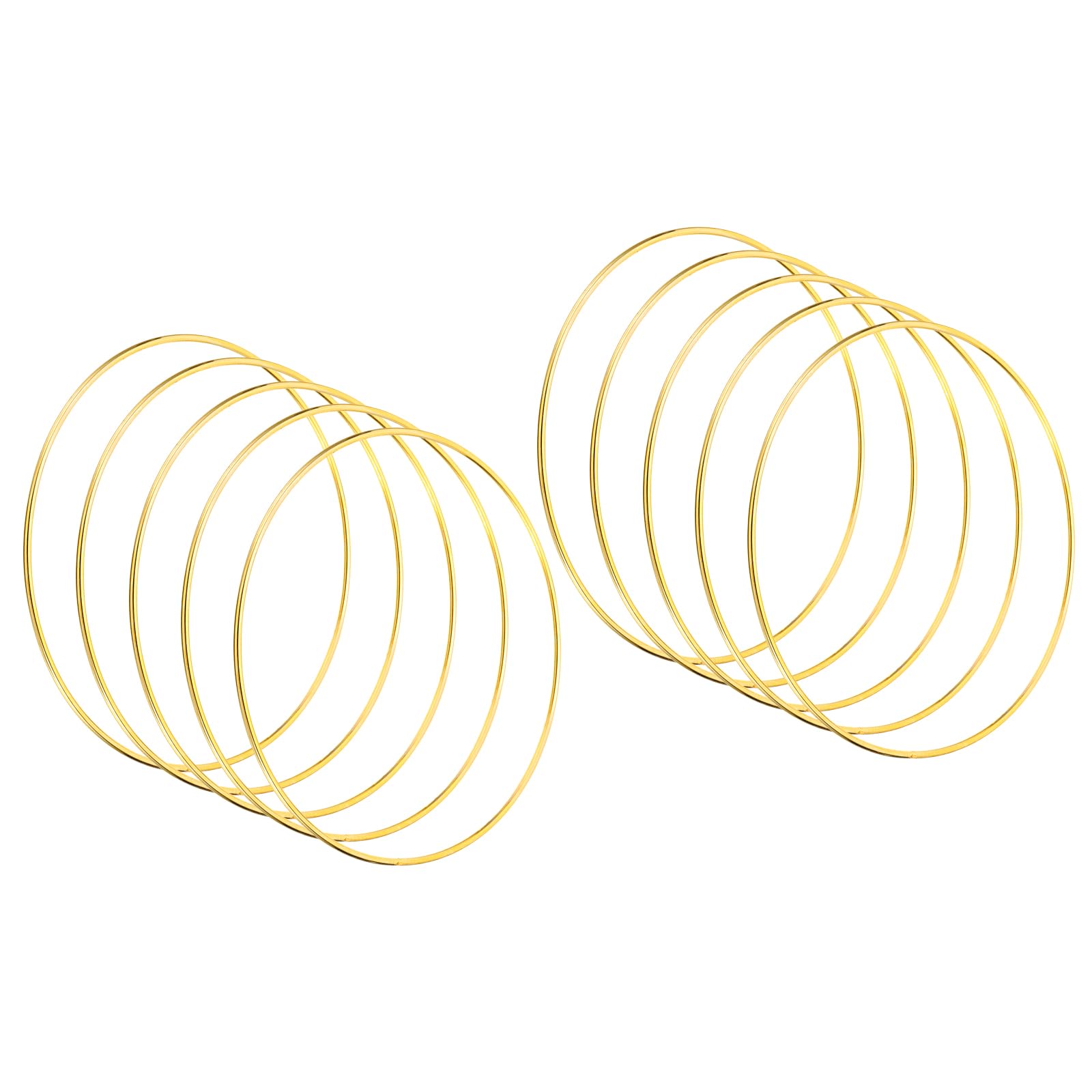 PATIKIL 5.9 Inch Dream Catcher Rings, 20 Pcs Metal Macrame Wreath Floral Round Ring Hoop for Christmas Decor Home Car DIY Craft Wedding Wall Hanging Decorations, Gold — image 1