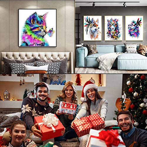 PICKYANDCO Butterfly and Love DIY 5D Diamond Painting by Number Kits Crystal Rhinestone 12x12inch, Full Drill 5D Diamond Painting Kits for Adults with Diamond Painting Tools Home Wall Art