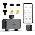 GISNPA Sprinkler Timer WiFi Water Timer, 2 Outlets Smart Hose Timer with Hub, Rain Delay/Manual/Automatic Watering System, Irrigation Timer for Garden Lawns, Compatible with Alexa and Google Assistant