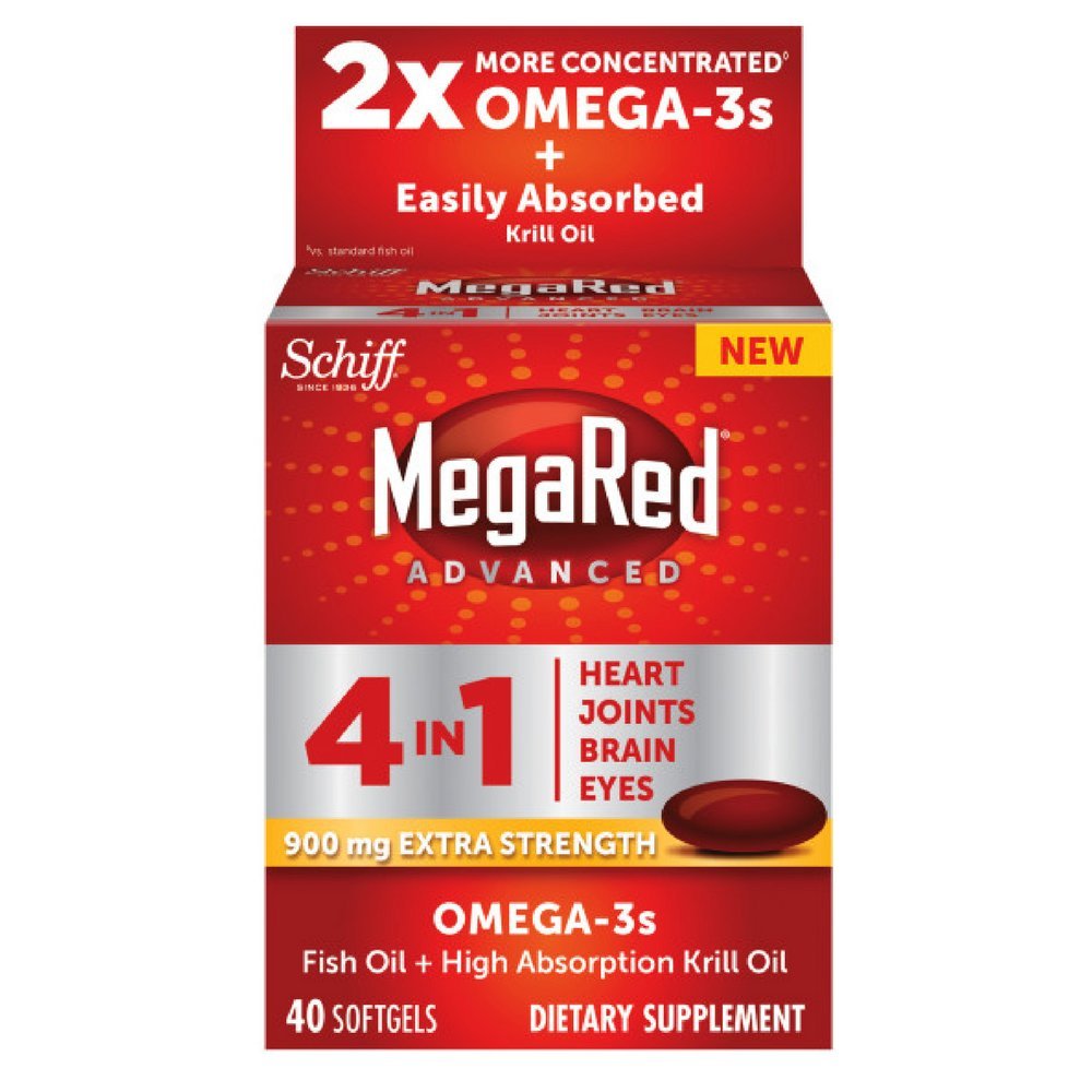 Megared Advanced 4in1 900mg Fish Oil+High Absorption Krill Oil with 40