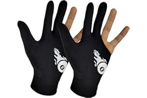 Lumrosh Billiards Gloves 2 Pieces of Special Professional Three-Finger Non-Slip Snooker Level Billiard Gloves