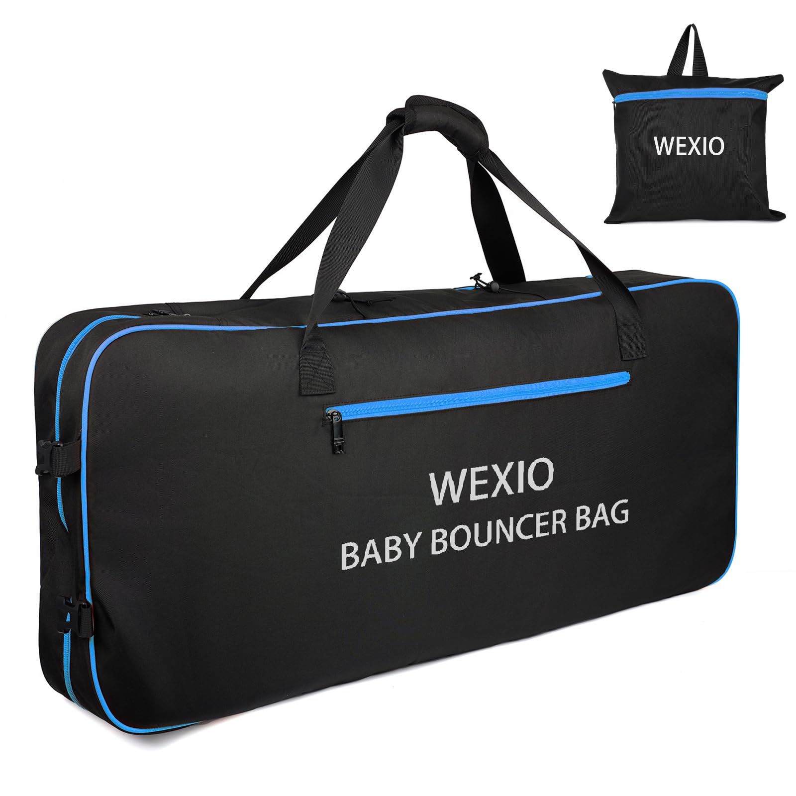 Padded Baby Bouncer Travel Bag，Waterproof &Sturdy Infant Bouncer Transport Cover, Universal Newborn Bouncy Seat Storage Bag Fit for Baby Bjorn Babybjorn Ergobaby Cybex Maxi-Cosi Munchkin