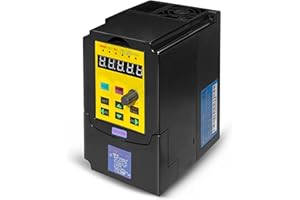 HKS VFD 0.75KW 1HP 220V 1 or 3 Phase Input 3 Phase 0-400HZ Output 5A Variable Frequency Drive Controller Vector Control Inverter Converter for CNC Motor and Spindle