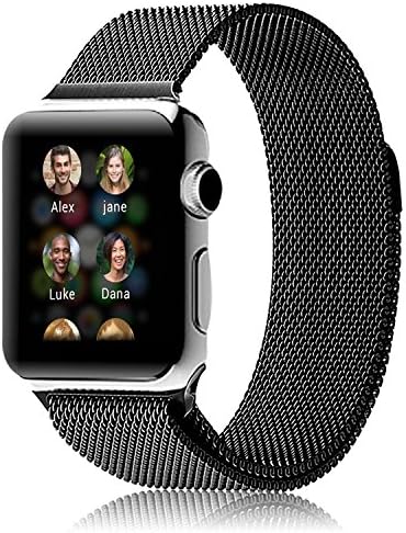 Apple Watch Band 42mm LOHG Milanese Loop Magnetic Closure Stainless Steel Bracelet Strap Band for Apple Watch Series 1 Series 2 Sport&Edition with Unique Magnet Lock(No Buckle Needed)