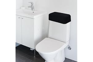 UKCOCO Universal Toilet Tank Lid Cover 13 Inch Washable Dustproof Toilet Tank Cover Accessories Bathroom Decor with Secure Fi