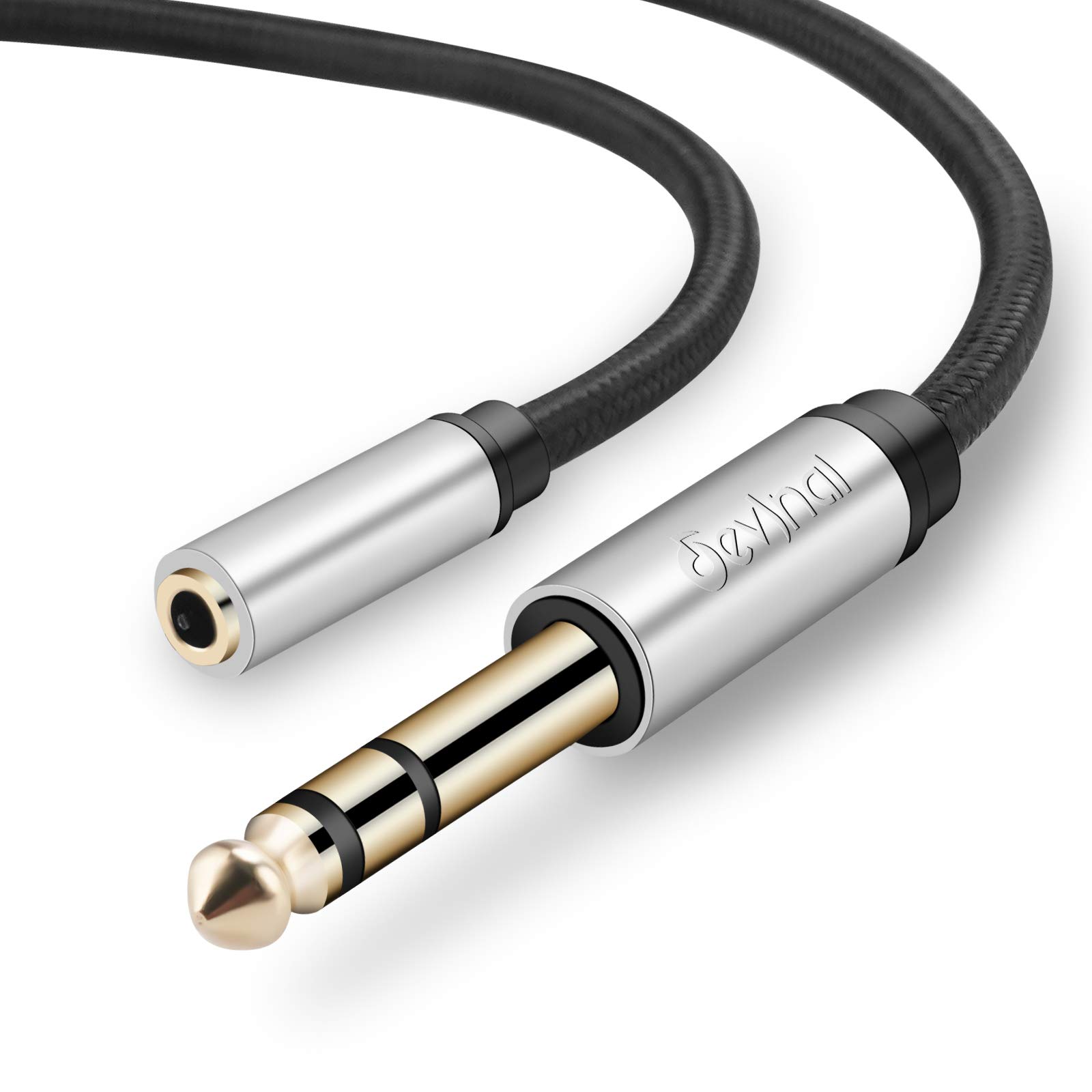 Photo 1 of Devinal 1/4 inch to 3.5mm Female Long Headphone Extension Cable, 6.35mm to 3.5mm (1/8" inch) Female TRS Adapter, Quarter inch to Minijack Female Stereo Cord Converter Connector 10 feet/ 3M