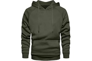 LBL Leading the Better Life Men's Solid Pullover Hoodies Sports Soft Blend Fleece Hooded Sweatshirts with Kangaroo Pocket