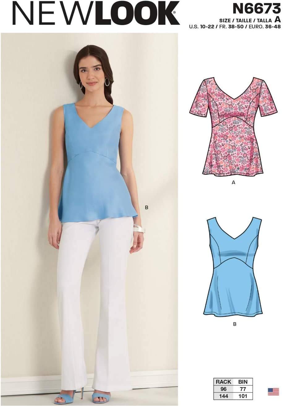 New Look Sewing Pattern N6673 Misses' Tops
