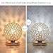 Crystal Ball Table Lamp - HAITRAL Vintage Modern Night Light Lamp, Nightstand Decorative Room Gold Desk Lamp for Bedroom, Living Room, Kitchen, Dining Room (HT-BD012G)