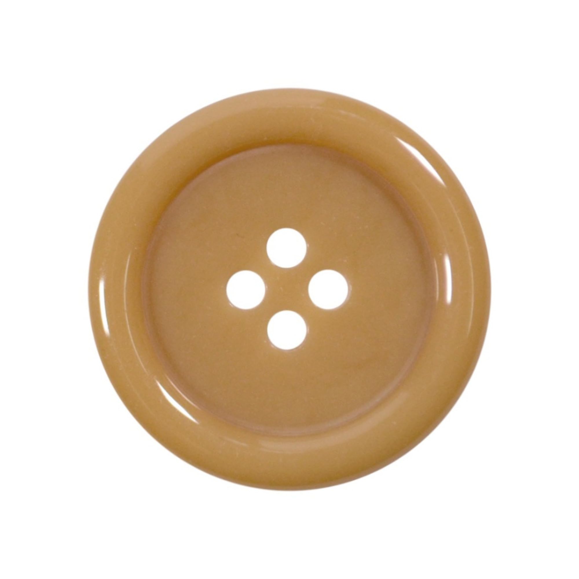 ​6 Pack Beige 20mm Round Plastic Buttons with 4 Holes – Ideal for Coats, Jackets, Cardigans (32L)