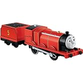 Thomas &amp; Friends Motorized Toy Train James Battery-Powered Engine with Coal Car for Preschool Pretend Play Kids Ages 3+ Years
