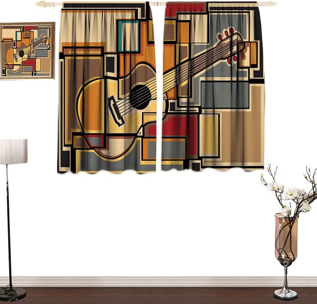 Amazon.com: Alexdemo Music Decor Blackout Curtains, Funky Fractal