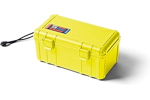 S3 CASE COMPANY S3 Cases T3500 Waterproof Dry Box Protective Case Mil Spec/USA Made/IP67 Waterproof/Proof - for Phones, Wallets, Keys, Knives, Boating, Camping & Watersports Case Size 7.88" x 3.9" x 3.53" (Yellow)
