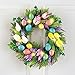 Collections Etc Lighted Easter Egg and Tulip Wreath