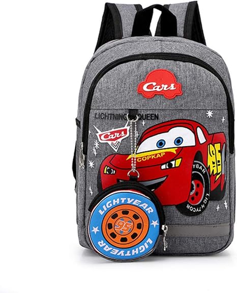 Amazon Co Jp 子供 リュック Ykbba 子供の通学男性の赤ちゃん漫画赤い車の小クラス中学校の少年のバックパック22x8x30 11 ホーム キッチン