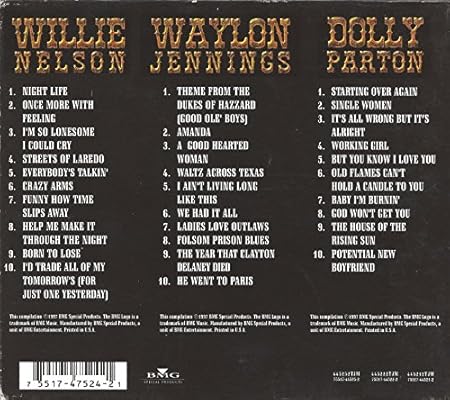 Willie Nelson Waylon Jennings Dolly Parton Willie Waylon Dolly The Classic Collection Amazon Com Music amazon com